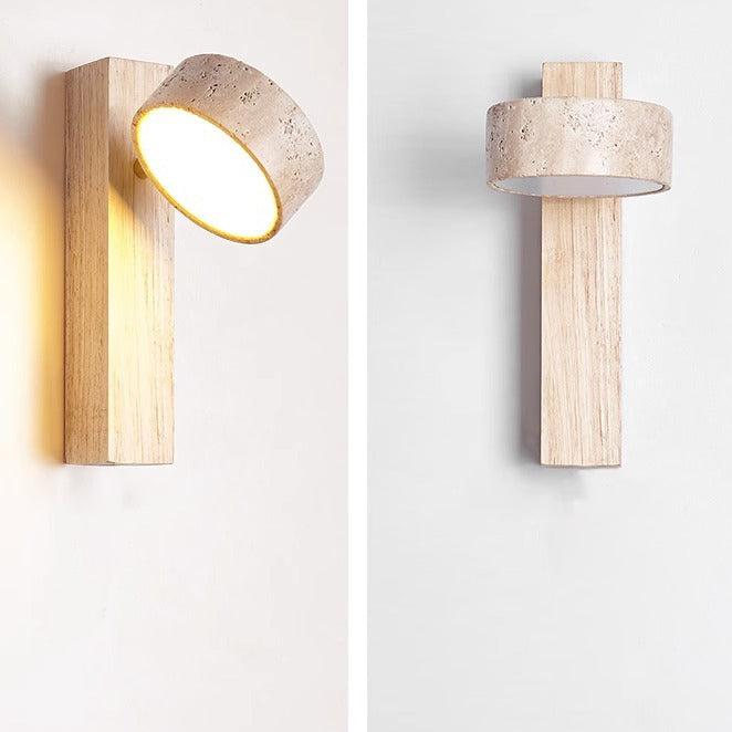 Off-White Travertin-Wandlampe