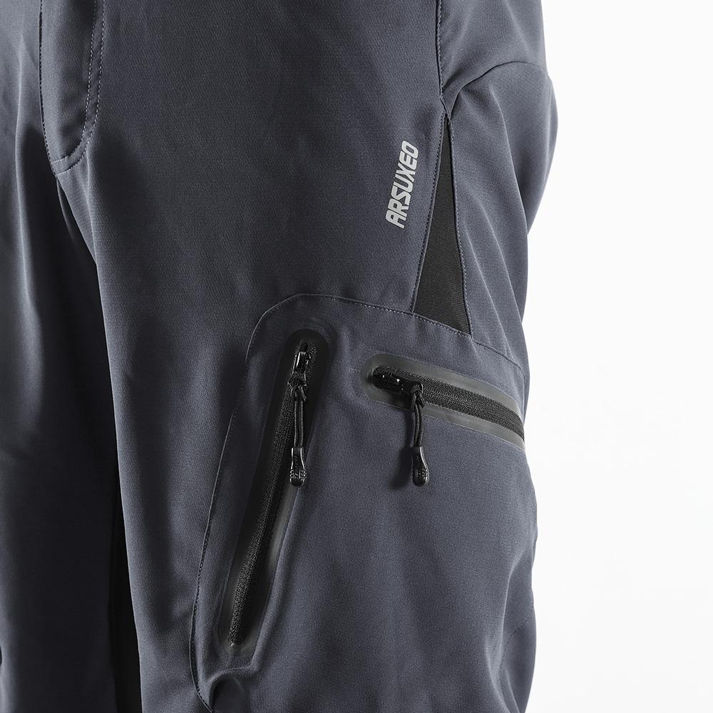 Herren Outdoor Radhose mit atmungsaktivem Material und Reißverschlusstaschen