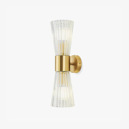 Modern Crystal Wall Sconce with Brass Finish