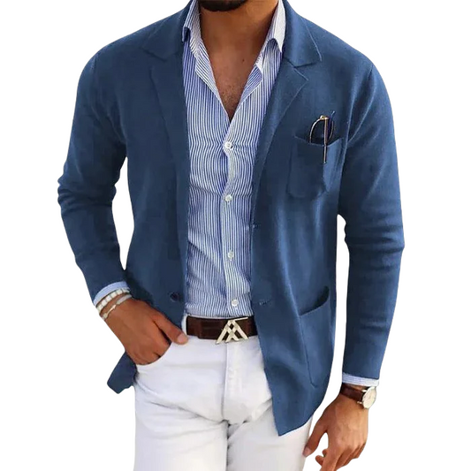 Herren Strickjacke mit Reverskragen und Taschen