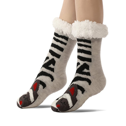 Süße Tier-Ultra-Dicke Hausschuh-Socken