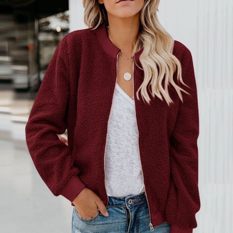 Damen Fleecejacke mit Reißverschluss für Alltag und Freizeit