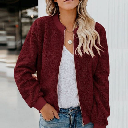 Damen Fleecejacke mit Reißverschluss für Alltag und Freizeit