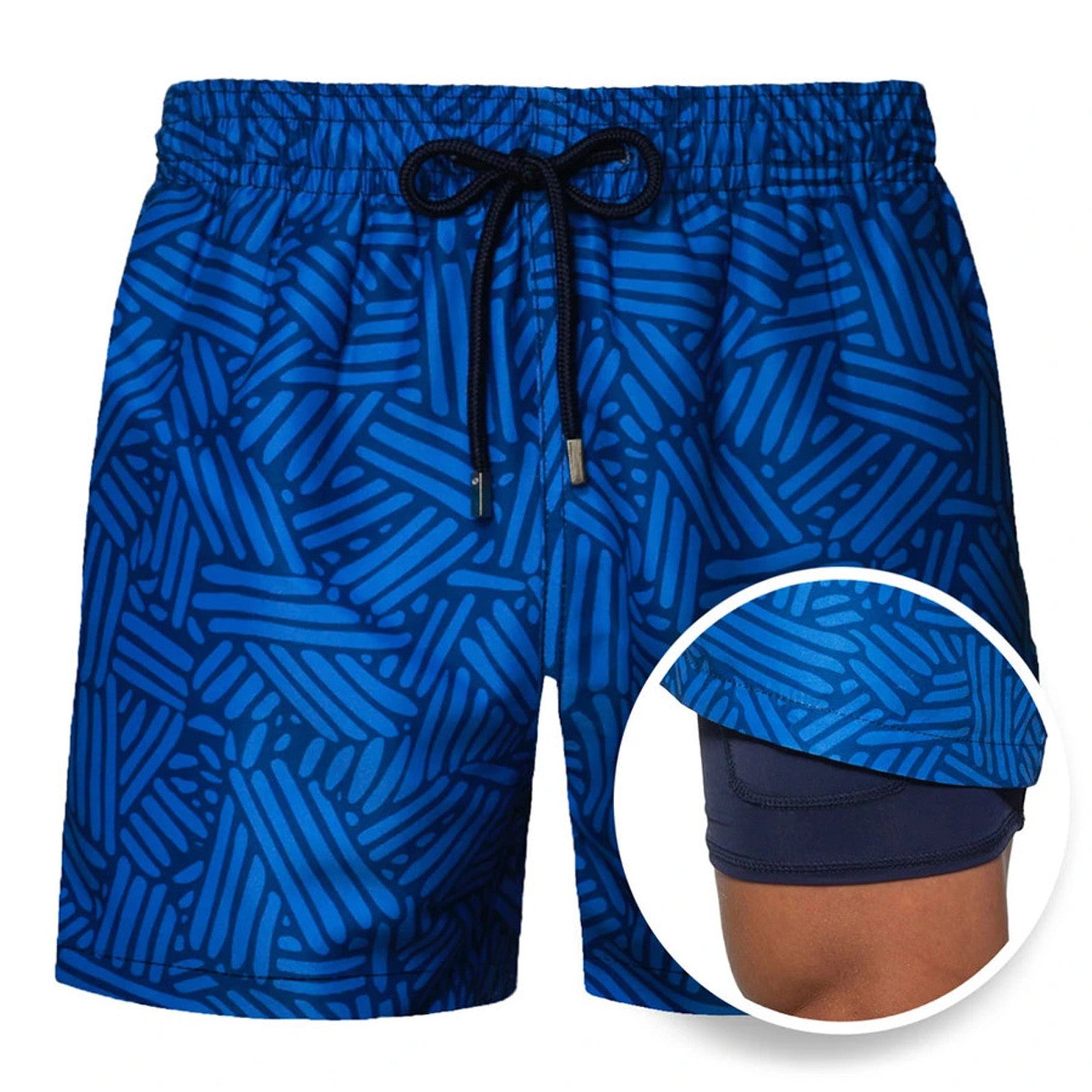 Herren Badeshorts mit Innenfutter und elastischem Kordelzug