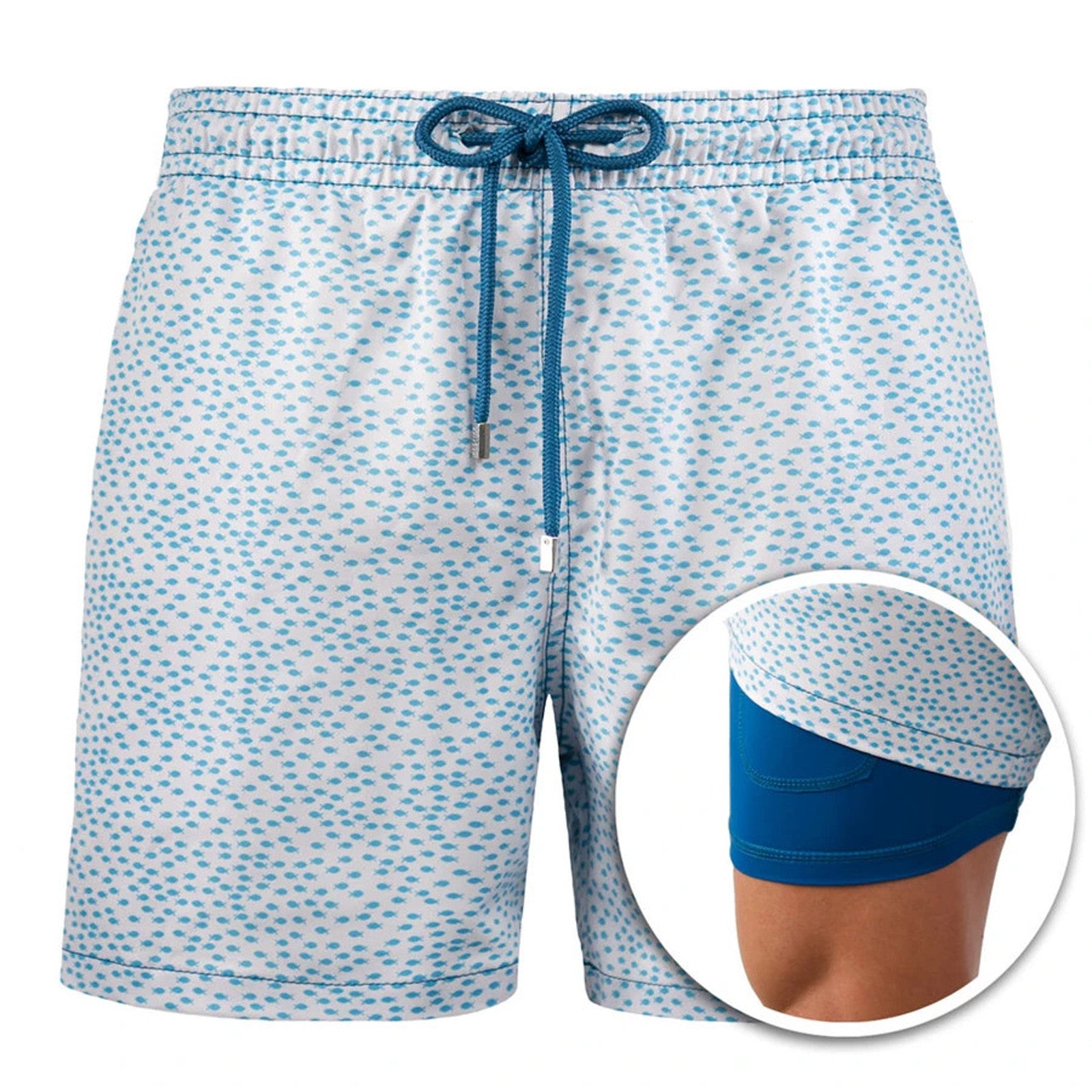 Herren Badeshorts mit Innenfutter und elastischem Kordelzug