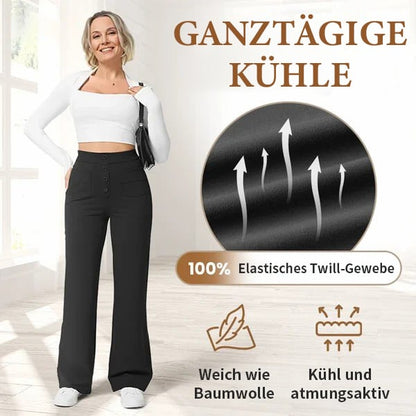 Damen Casual Hohe Taille Stretch-Hose