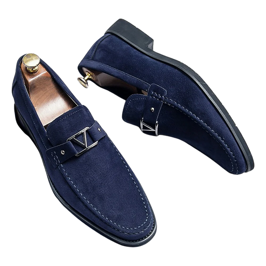 Herren Wildleder Loafer mit Metallschnalle
