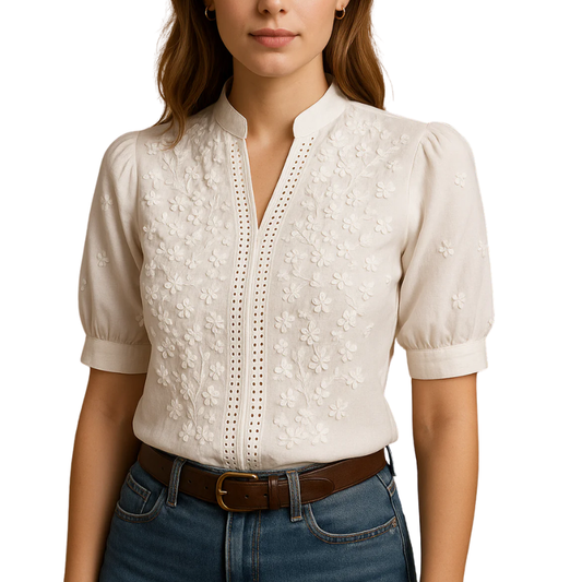 Weiße Bluse Damen Polyester Elegant Für Festliche Anlässe