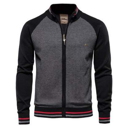 Herren Strickjacke zweifarbig mit Streifen
