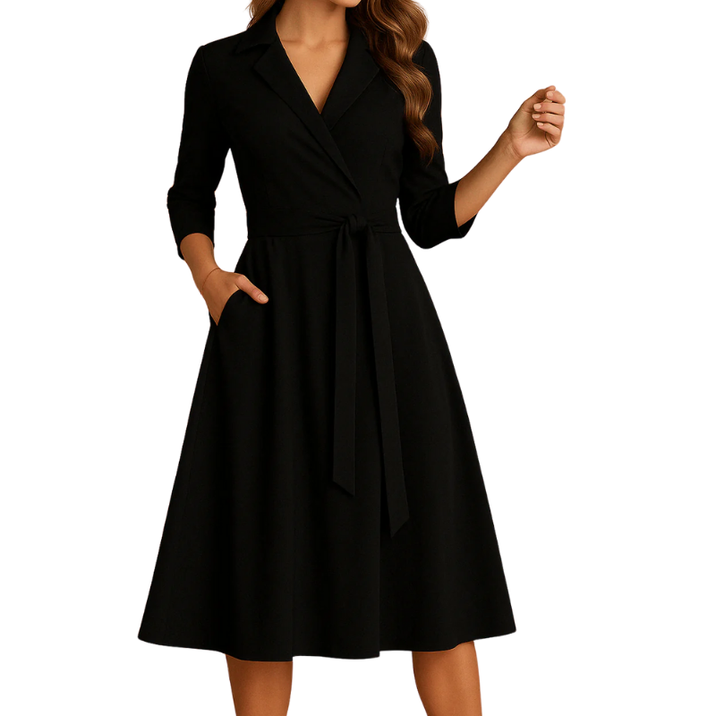 Damen Wickelkleid Polyester - Figurschmeichelnder Schnitt für Sommer und Anlass