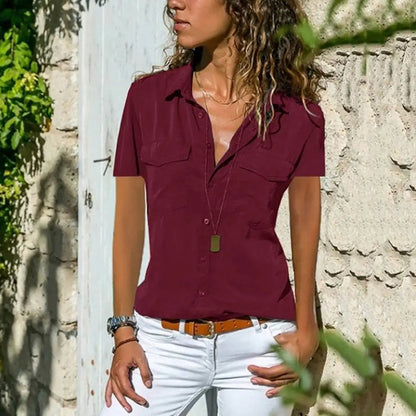 Damen Bluse kurzarm elegant