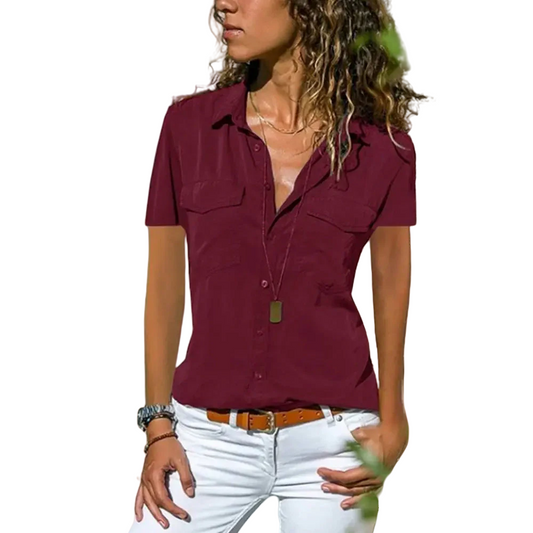 Damen Bluse kurzarm elegant