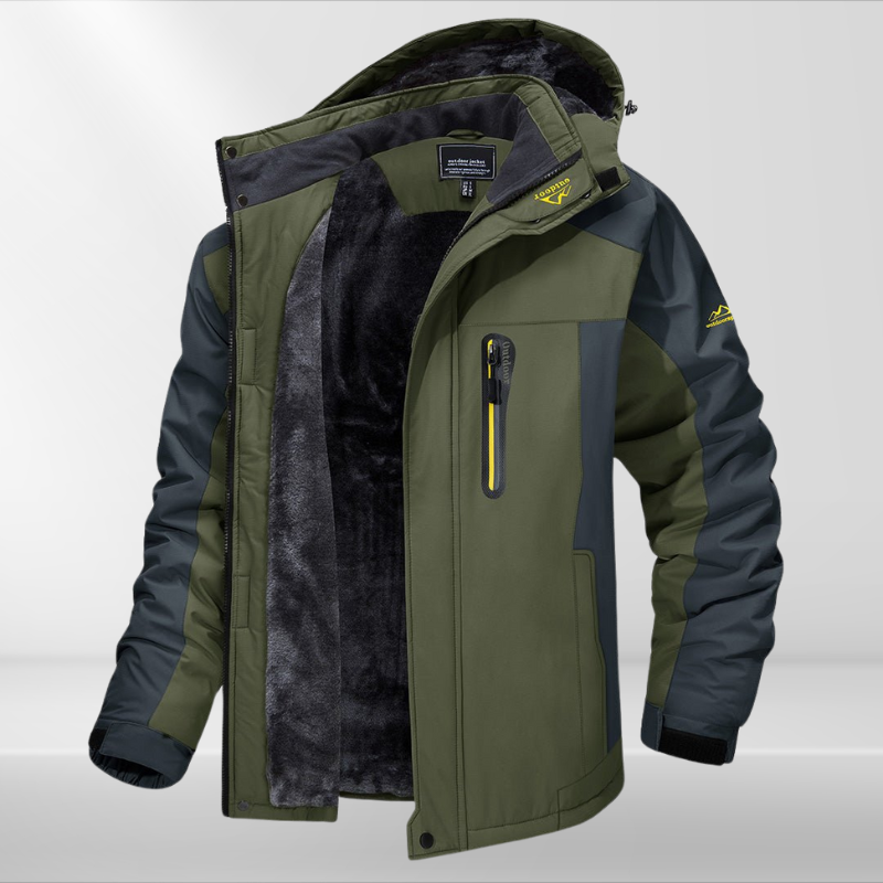 Herren Outdoor Winterjacke wasserdicht mit warmem Fleecefutter