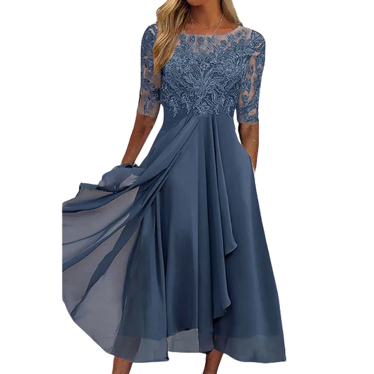 Spitzen Abendkleid Damen Elegant Ärmellos Festlich
