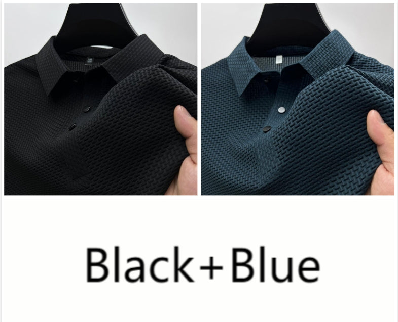 ⌛ Nur noch 3 Tage – 50 % auf alles! ⏰ Herren Polo-Shirt mit Kurzarm – Hemdkragen, Farbabrieb-freier Stoff, Vielseitig für Alltag & Büro