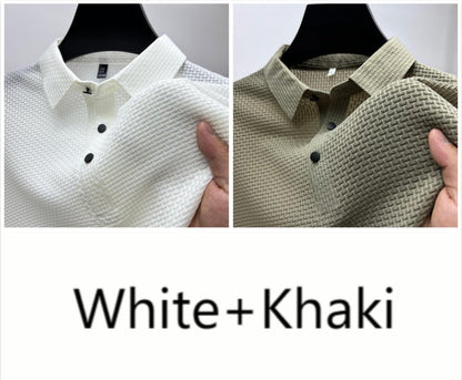 ⌛ Nur noch 3 Tage – 50 % auf alles! ⏰ Herren Polo-Shirt mit Kurzarm – Hemdkragen, Farbabrieb-freier Stoff, Vielseitig für Alltag & Büro
