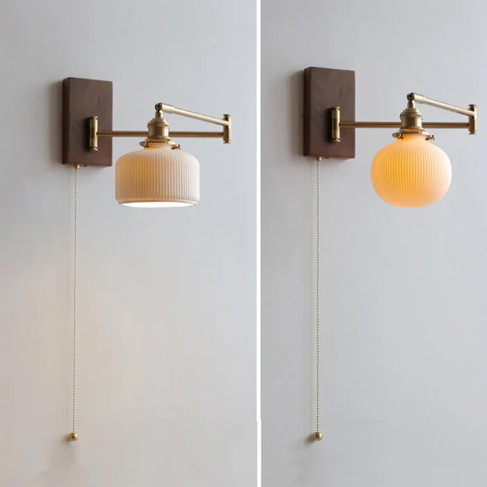 Moderne Holzwandlampe