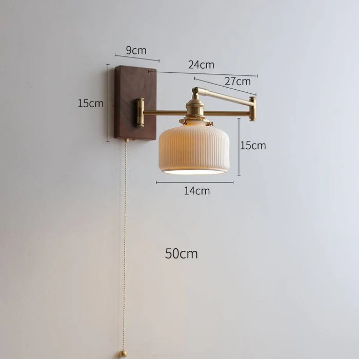 Moderne Holzwandlampe