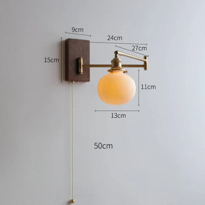 Moderne Holzwandlampe