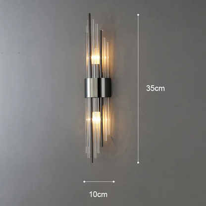 Schicke nordische moderne Goldwandlampe
