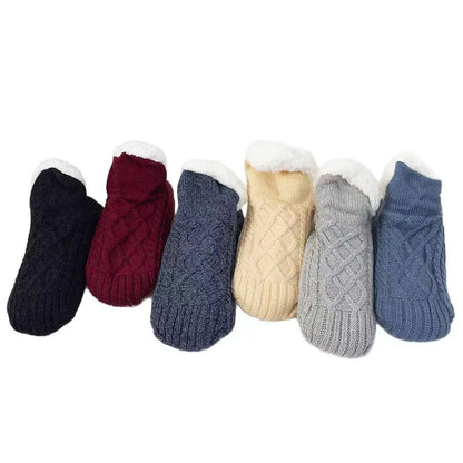 Fleecegefütterte Rutschfeste Thermo-Hausschuh-Socken-Kaufe 2 Stücke erhalte kostenlosen Versand