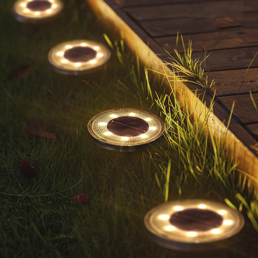 Solar LED Bodenleuchten Garten Außen wasserdicht