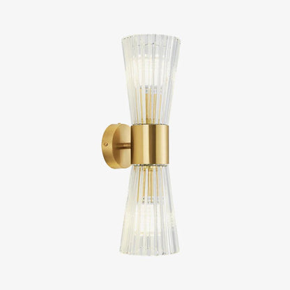 Modern Crystal Wall Sconce with Brass Finish