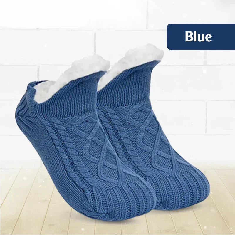 Fleecegefütterte Rutschfeste Thermo-Hausschuh-Socken-Kaufe 2 Stücke erhalte kostenlosen Versand