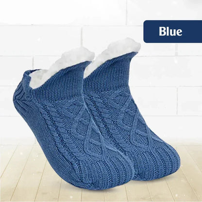 Fleecegefütterte Rutschfeste Thermo-Hausschuh-Socken-Kaufe 2 Stücke erhalte kostenlosen Versand