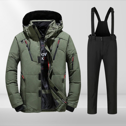 Herren Skianzug Thermo Set wasserdicht mit Skijacke
