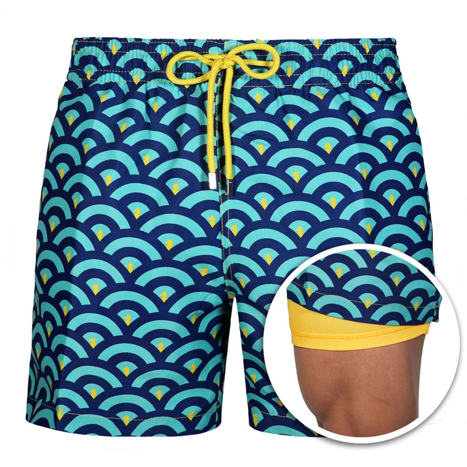 Herren Badeshorts mit Innenfutter und elastischem Kordelzug