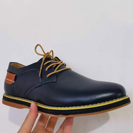 Herren Leder-Schnürschuhe im Business-Casual-Stil