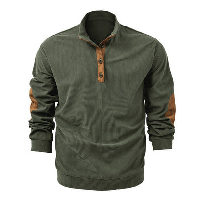 Herren Sweatshirt mit Stehkragen und langen Ärmeln für Outdoor-Aktivitäten