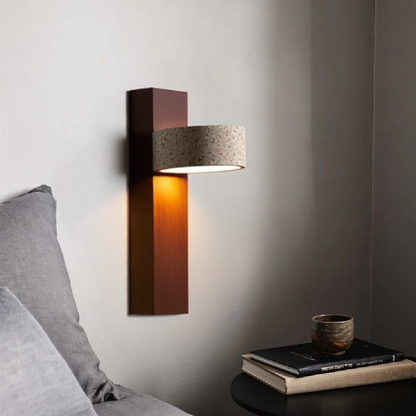 Off-White Travertin-Wandlampe