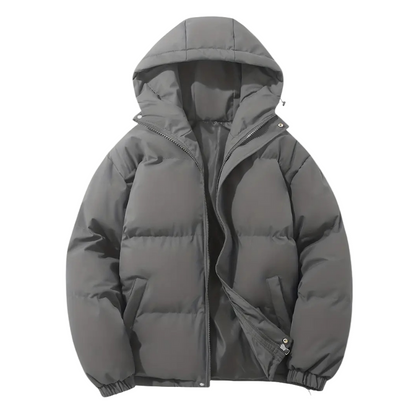 Wattierte Herren-Pufferjacke mit Kapuze wasserdicht