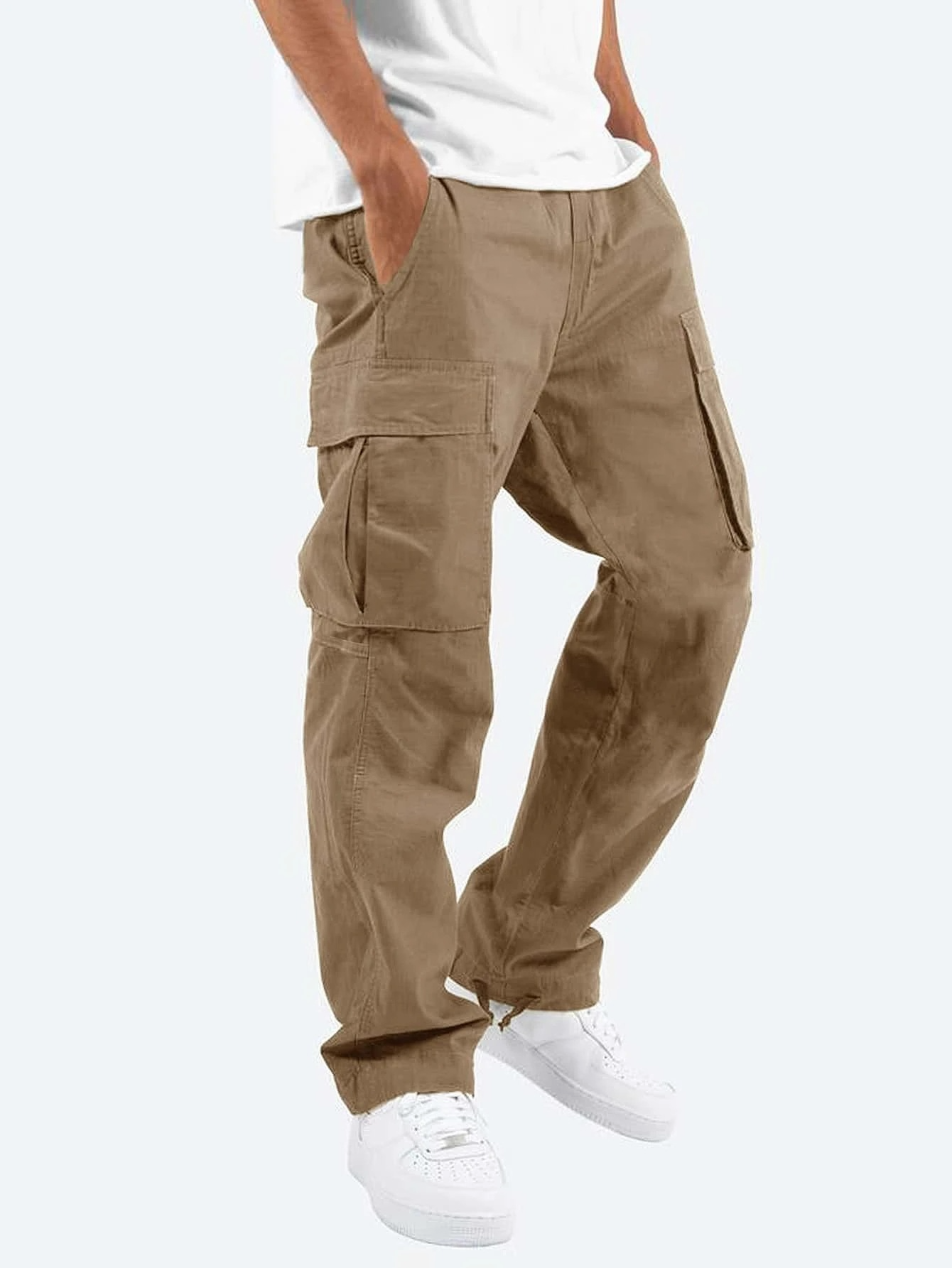 Herren Cargo-Hose aus Baumwolle mit Seitentaschen – Lockerer Schnitt für Alltag & Freizeit