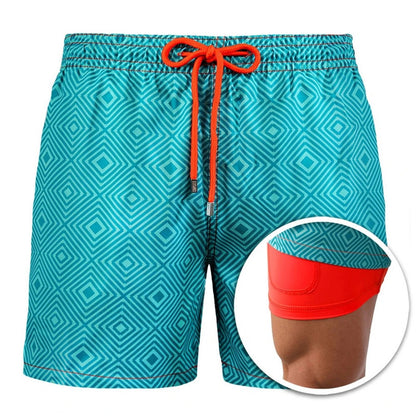 Herren Badeshorts mit Innenfutter und elastischem Kordelzug