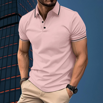 Herren Polo-Shirt mit Kontraststreifen