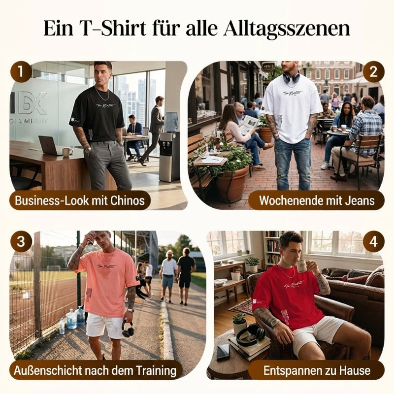 👕🏙️ 50% RABATT JETZT! Herren Urban Style Loose Fit T-Shirt – Premium Baumwollmix, Lässiger Oversize-Schnitt & Grafikdruck ✨