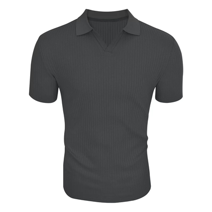 Herren Poloshirt mit Streifenmuster und Reverskragen, Kurzarm