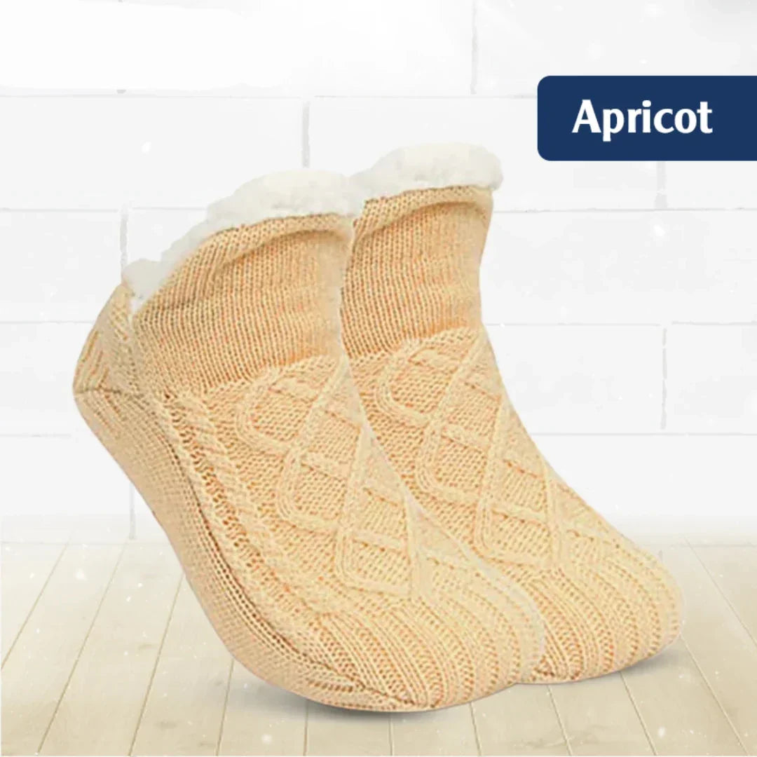 Fleecegefütterte Rutschfeste Thermo-Hausschuh-Socken-Kaufe 2 Stücke erhalte kostenlosen Versand