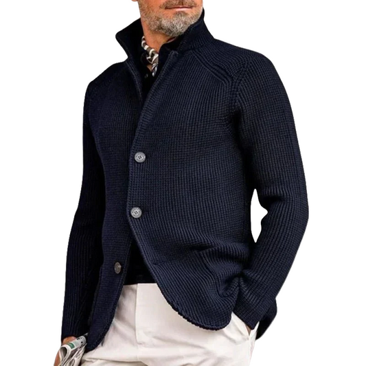 Eleganter Herren Strickcardigan mit Knopfleiste – Herbst & Winter