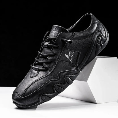 Komfortable Herren Lederschuhe mit rutschfester Sohl