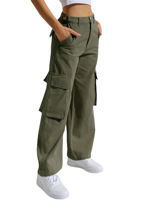 Damen Cargo-Hose mit Taschen im Streetwear-Stil