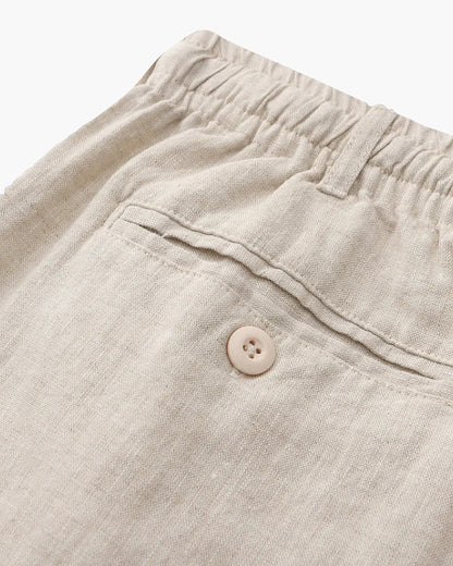 Herren Leinen-Shorts mit Kordelzug
