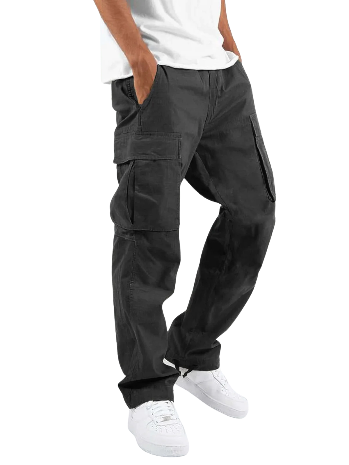 Herren Cargo-Hose aus Baumwolle mit Seitentaschen – Lockerer Schnitt für Alltag & Freizeit