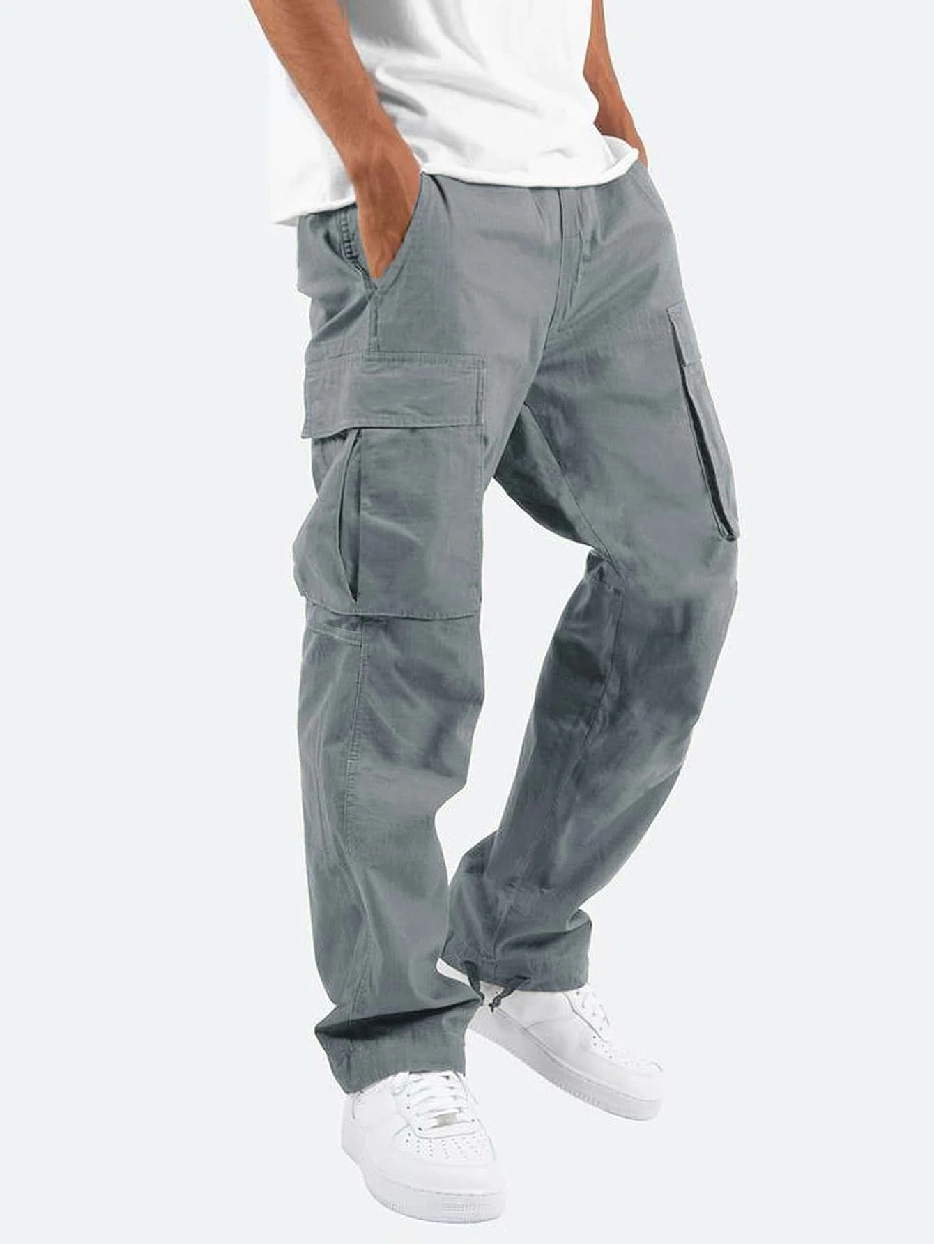 Herren Cargo-Hose aus Baumwolle mit Seitentaschen – Lockerer Schnitt für Alltag & Freizeit