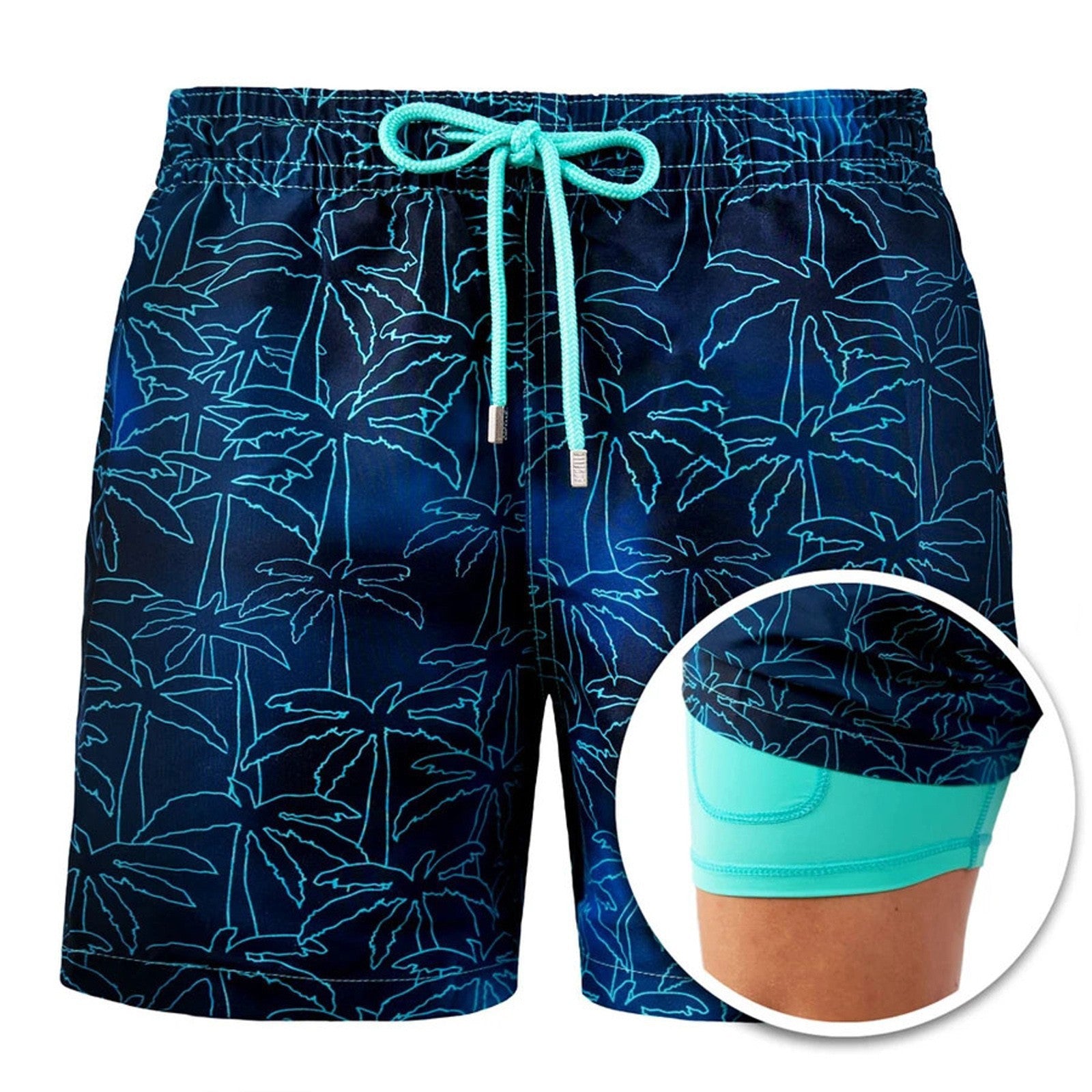 Herren Badeshorts mit Innenfutter und elastischem Kordelzug