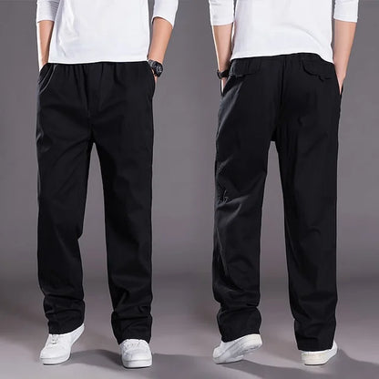 Herren Cargohose mit elastischem Bund und geradem Bein