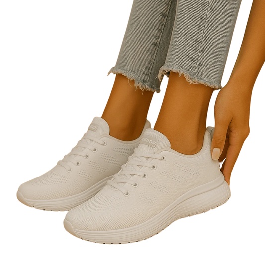 Damen Sneaker Atmungsaktiv Textil 4 cm Sohle